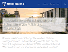 Tablet Screenshot of mauss-research.de